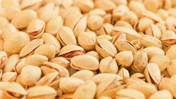Looped Rotating Pistachios Full Frame Closeup Background