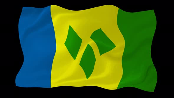 Saint Flag Wavy National Flag Animation
