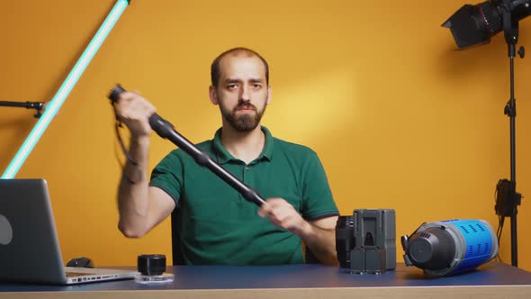 Content Creator Recording Testimonial alt