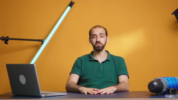 Excited Vlogger Records Video alt