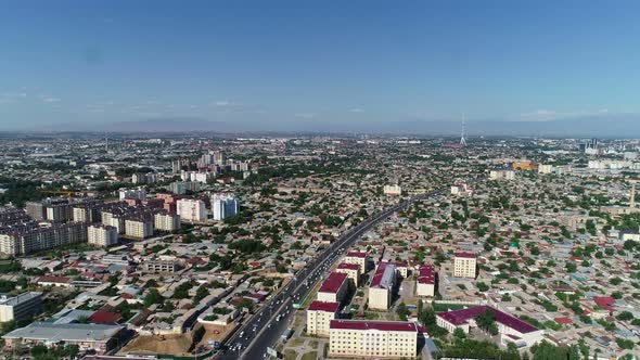 A Panorama of a Residential Area of Tashkent Shoot From a Drone on the ...