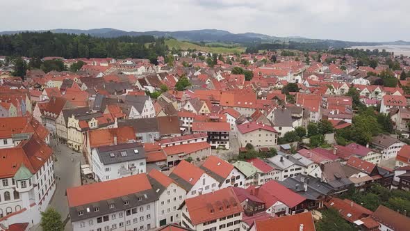 Bavaria: Fussen and Its Surroundings . Aerial Shot alt