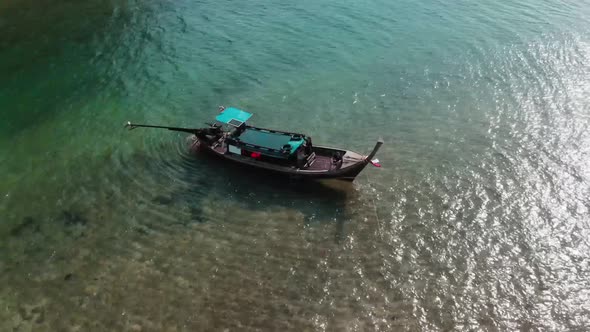 Aerial Footage of Koh Phak Bia, Island in the Andaman Sea Between Phuket and Krabi Thailand alt