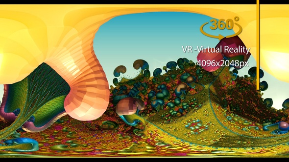 VR360 Fractal Mushroom Space 02 Virtual Reality