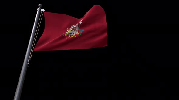 Flag Of Caracas City (Venezuela)  With Alpha Channel 4K alt