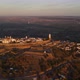 Monsaraz ancient village at dawn during golden hour, Portugal. Aerial forward descendent - VideoHive Item for Sale