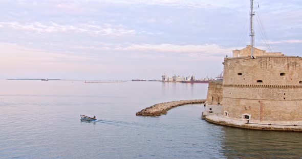 View of Aragonese castle in Taranto