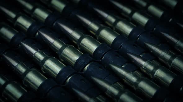 Passing Rows Of Rifle Ammo alt