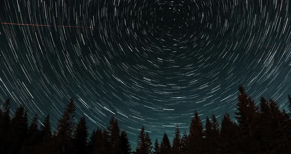 Star Trails in the Night Sky, Stock Footage | VideoHive