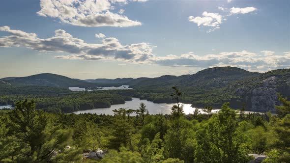 Killarney Provincial Park, Canada, Timelapse - The park and its lakes during the sunny day