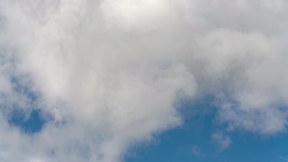 Natural Cloudscape Meteorology Background: Dramatic Cumulus Clouds Floating Sky to Weather Change