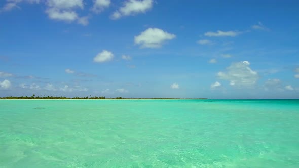 Lagoon at Tropical Beach in French Polynesia  alt