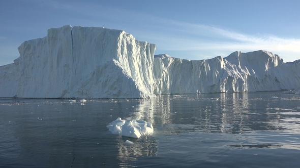 Global Warming and Climate Change. Giant floating Iceberg from melting glacier in Antarctica. alt