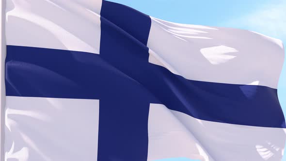 Finland Flag Looping Background