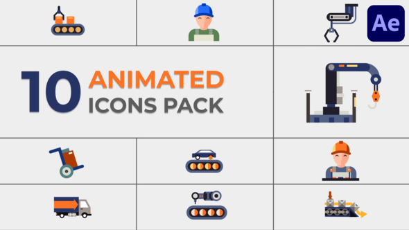 Industrial Icons Pack for After Effects