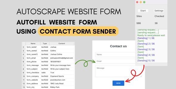 Website Contact Form Sender Autoscrape & Autofill Form
