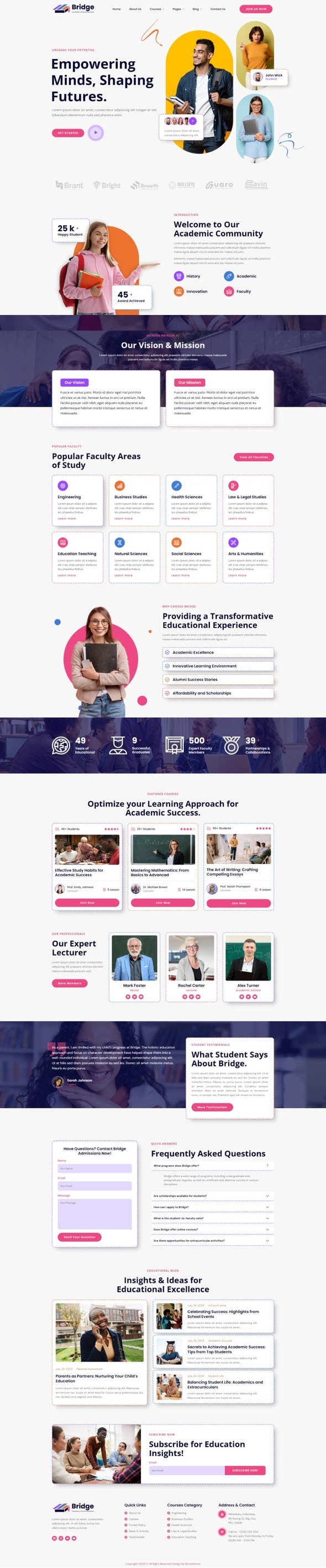 Bridge - University & School Education Elementor Template Kit by Rometheme