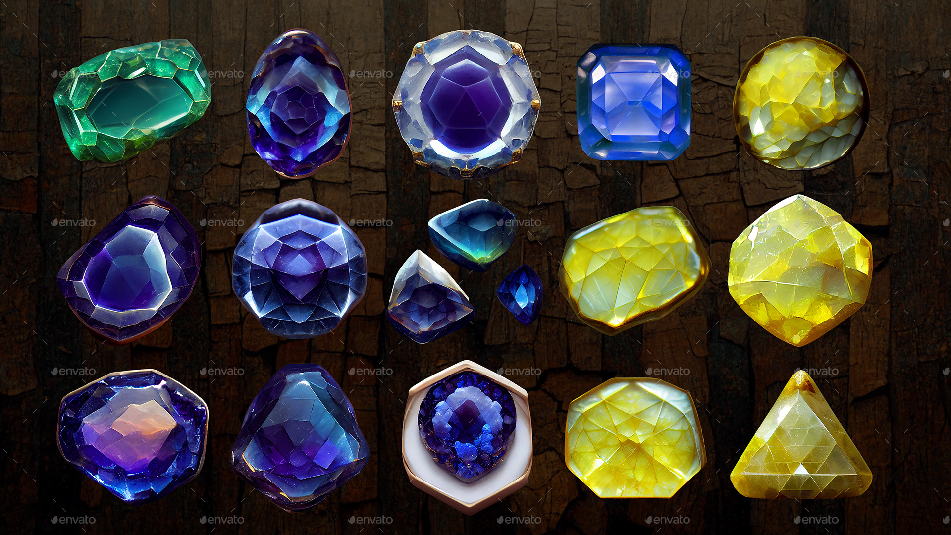 Gemstones, Game Assets | GraphicRiver