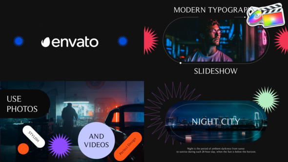 Modern Typography Intro Slideshow for FCPX