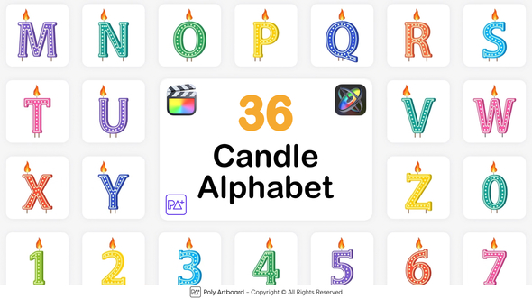 Candle Alphabet For Final Cut Pro X