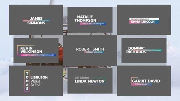 Gradient Lower Thirds | After Effects Elements template preview