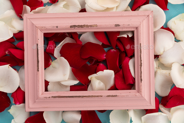 close up of red rose petals, Stock image