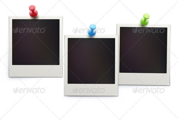 retro polaroid photo frames - Objects Vectors