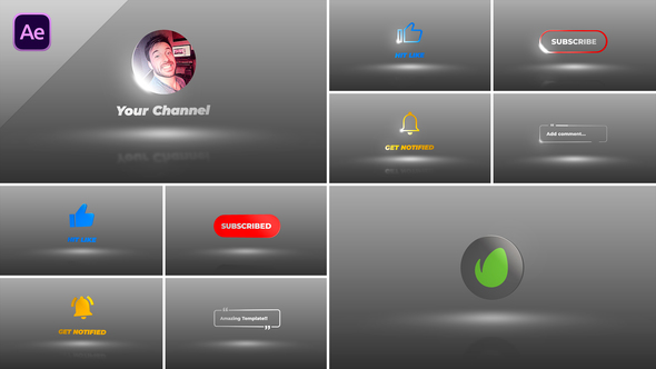 Youtube Subscribe Channel Elements template preview