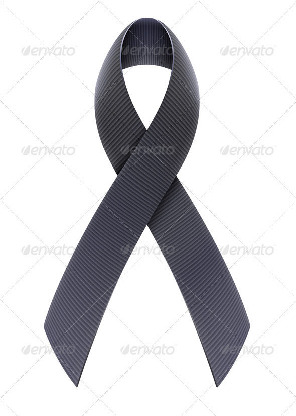 Black Awareness Ribbon - Objects Vectors