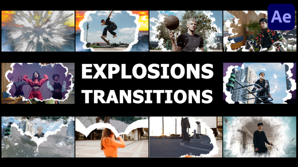 Realistic Explosions Transitions for After Effects