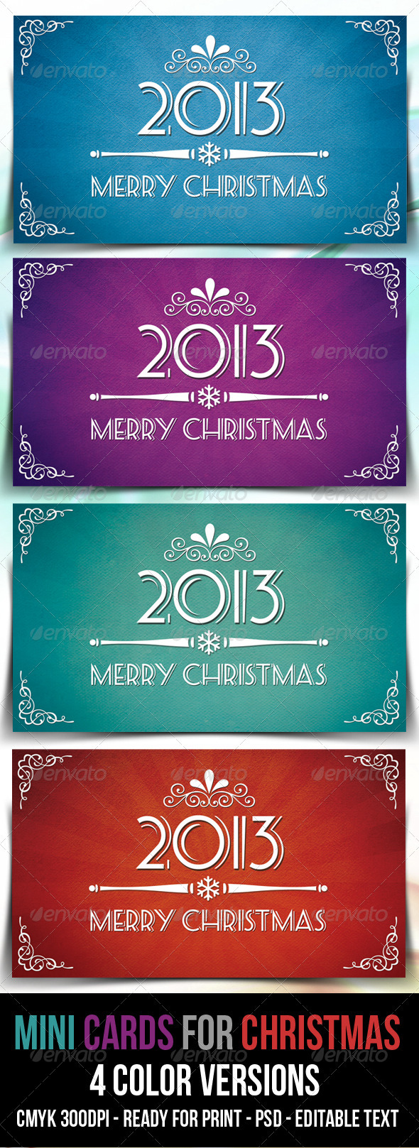 Retro Mini Cards for Christmas - Clubs & Parties Events