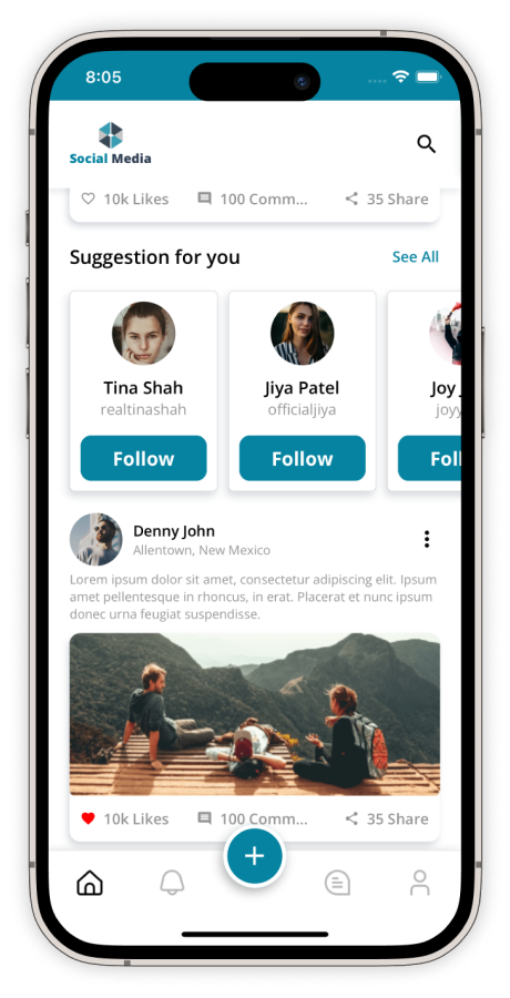 Instagram Clone App Template in React Native CLI | Social sharing ...