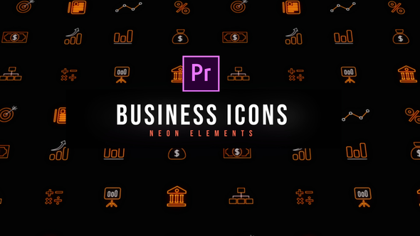 Business Neon Icons