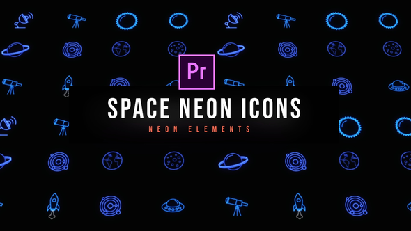 Space Neon Icons