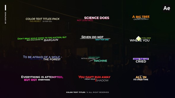 Color Text Titles | AE Titles template preview