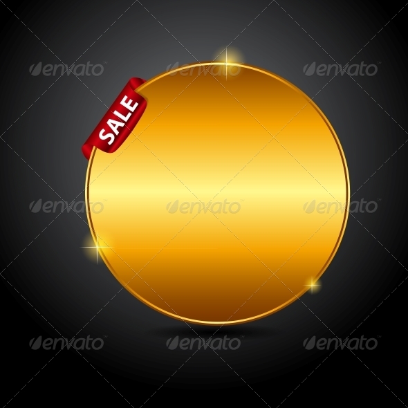 Vector Label with Red Ribbon. - Retail Commercial / Shopping
