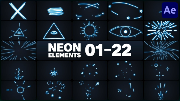 Neon Elements for After Effects Elements template preview