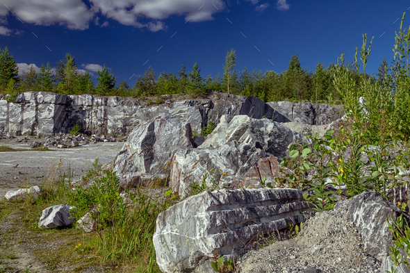 Marble canyon in the Karelia