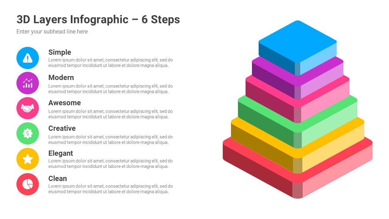 3d Layers Infographics Powerpoint Template Designs, Presentation Templates