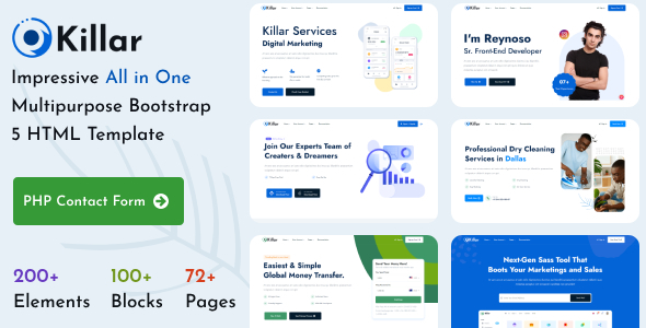 Killar - Modern & Multipurpose Bootstrap 5 Template