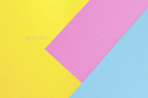 Pastel colored paper texture background. Geometric shapes. Stock
