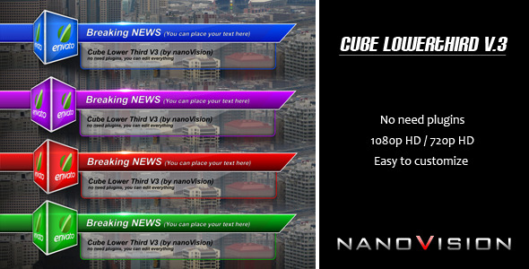 Cube Lower Third - VideoHive 3808087