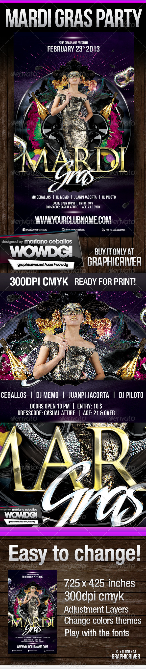 Mardi Gras - Clubs & Parties Events