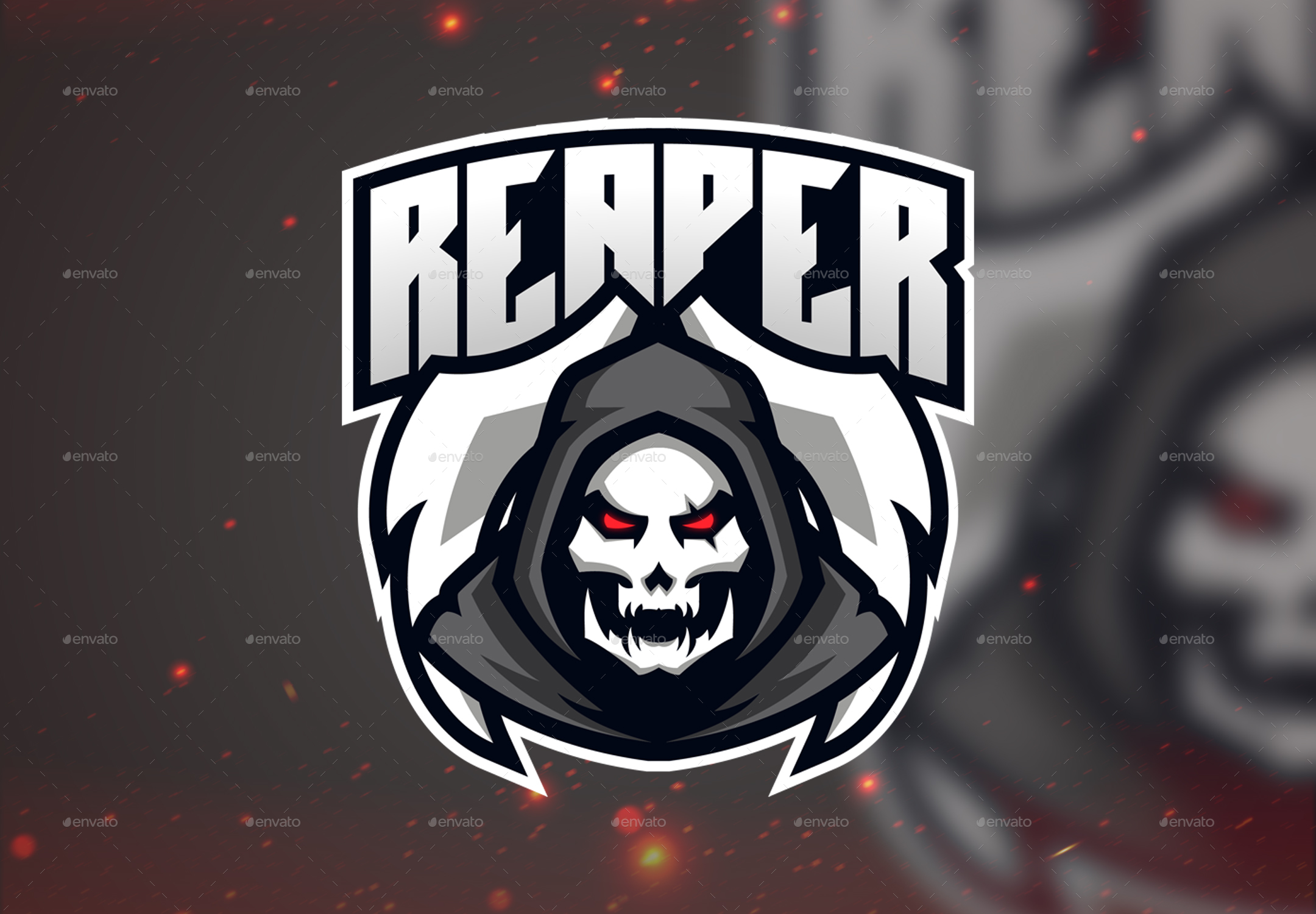 Grim Reaper Mascot Esport Logo, Logo Templates | GraphicRiver