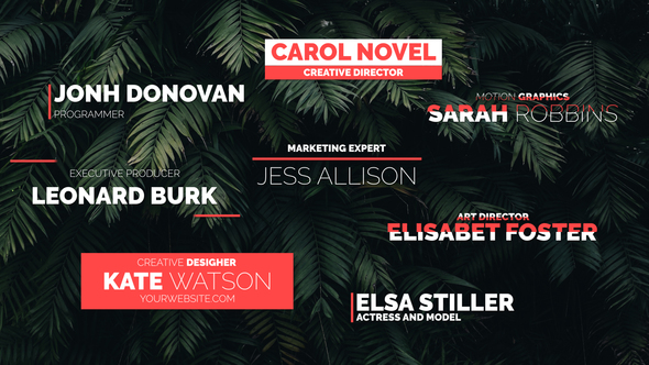 Lower Thirds Mini Pack Elements template preview