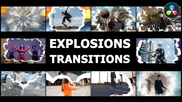 Realistic Explosions Transitions for DaVinci Resolve