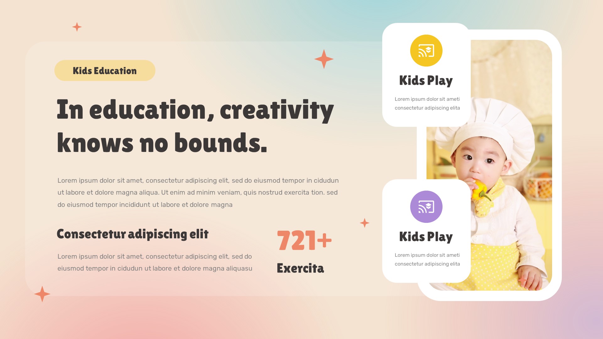 Kids Play - Kids Education Google Slides Template, Presentation Templates