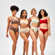 Full Length Sexy Barefoot Multiethnic Women Colorful Lingerie Hugging  Looking Stock Photo by ©AllaSerebrina 661441134