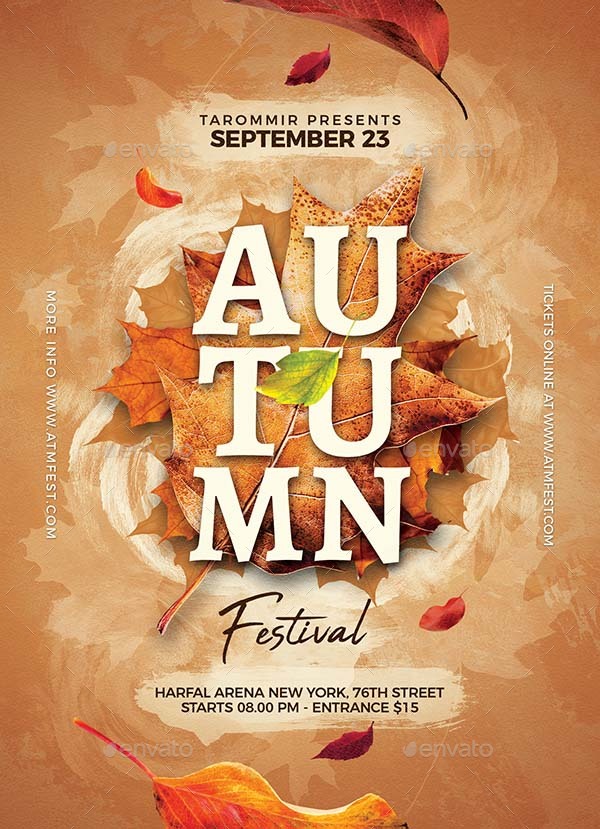 Autumn Festival Flyer, Print Templates | GraphicRiver