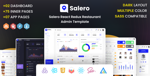 Salero - React Redux Restaurant Admin Bootstrap Template